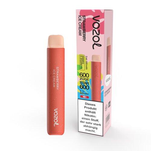 Vozol Star 600 - Strawberry Ice Cream - 20mg/ml - SY-VAPE